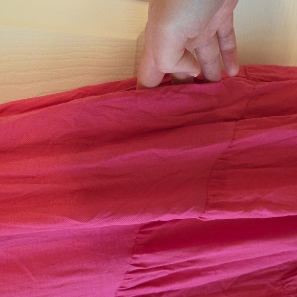 Maeve By Anthropologie Marlene Tiered Pink Maxi Dress Size L Sleeveless - Picture 5 of 10